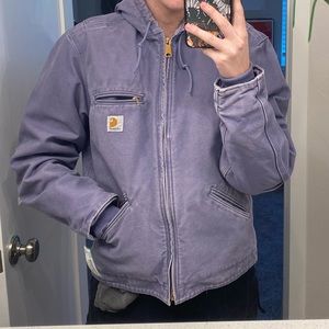 Vintage Lilac Rare Carhartt Heavy Hooded Jacket
